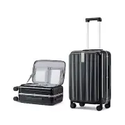 Hanke 24 Inch Checked Luggage PC Hard Shell Suitcases for Travel Front Openin...