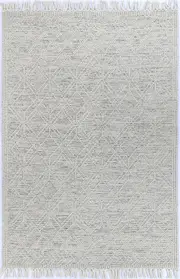 Vista Ava White Black Wool Rug
