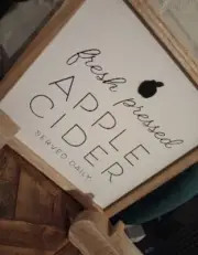 Farmhouse Decor Sign “Fresh press Apple CIDER SERVED DAILY”