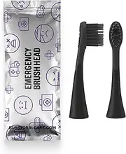 BURST Emergency Replacement Heads for Original Sonic Electric Toothbrush (Black /2 Pack) | Ultra Soft Bristles for a Fresh Start After Sickness | Deep Clean, Stain & Plaque Removal