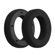 Breathable Leather Headset Cover for Focal Clear Mg Pro - Black Fiber 2 Pack