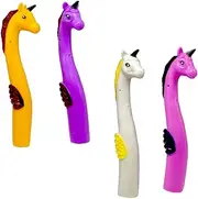 Toyvian 4PCS Mini Flying Horse Finger Doll TPR Finger Puppets for Engaging Storytelling Plaything Safe and Fun for Imaginative Play Random Color