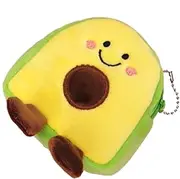[Nlrlo] Plush Avocado Wallet, Portable Coin Purse & Coin Purse, Wallet Coin Pouch, Coin Purse, Card Keys, Lipstick, Lip Balm, single attribute, 説明を参照してください