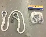 Mooring Line 5/8" x 4' Stainless Steel Bullsnap by 7/16" Load Rated Shackle
