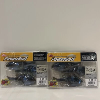 Berkley 110mm Powerbait Gilly Swimbait Mike Iaconelli Grn Pum Blue Flash 2 Packs
