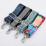 Adjustable Colorful Canvas Shoulder Straps with Metal Clasps for Bags – Trendy Patterns for Men and Women