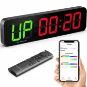 SERPHIX 15.2" Gym Timer, App & Remote Control, Customizable LED Colors, Worko...