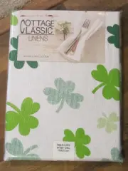 NWT/Shamrock Table Cloth ~ 60" x 84" Oval ~ BRAND NEW, SEALED ~ Not Plastic!