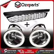 Pair Fog Light Lamp (Halo LED) & Lower Bumper Grille For Ford Falcon BA XR6 XR8 (for: Ford)