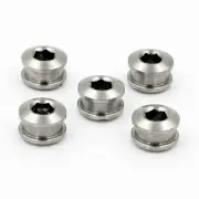 New Titanium Crankset Chainring Bolts M8 Nuts 4mm for Fixed Gear Track 5pairs