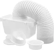 Angoily Indoor Dryer Vent Kit for Electric Dryers Vent Hose Connection Set Lint Collector Condenser Filter Sturdy Plastic Material