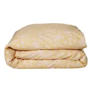 Ecology Solaris Size Super King Quilt Cover Blush/Lemon Home Bedding Cotton