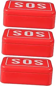 3-pc Outdoor First Aid Kit Camping Storage Box Portable Medicine Box Emergency Survival Case for Travel Family