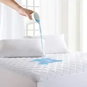 Waterproof Deep Quilted Mattress Protector - Super Kingsize Mattress Cover, Dust Mite Protection and Breathable Hypoallergenic Filling All UK Bed Sizes Mattress Topper Pad (Super King: 180x200CM)