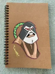 Bane Paint Sketch 100 Page Spiral Notebook 5" x 7" Brown Cardstock Cover Batman