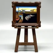 Playmobil The Persistence of Time Painting by Salvador Dali Frame Easel Museum