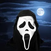 FENYW Halloween Ghostface Mask, Scream Mask, Latex Adult Ghost Face Mask for Carnival and Fancy Dress