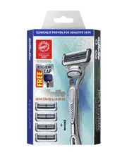 Gillette Skinguard Razor With Blades Refill 4 Pack