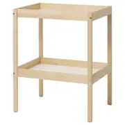 SNIGLAR changing table, beech/white, 72x53 cm