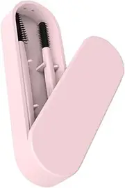 HAKIDZEL 1Set Eyebrow Brush Silicone Lash Comb with Storage Box Portable Makeup Tool for Lashes Brows Reusable for Home Salon Use Pink