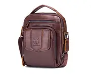 B38 One Shoulder Bag Casual Small Cover Septal Layer Large Capacity Bag for Men