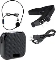 Megaphone Bullhorn K400 Portable Audio Speaker Megaphone Voice Amplifier Loudspeaker Microphone Waist Band Clip Support FM Radio TF MP3 (Color : A, Size : 1) Little Surprise