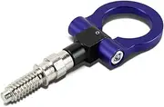 DNA THK-E-BL Blue Aluminum Front/Rear European Car Trailer Tow Hook Ring Kit - M16 x 3