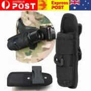 360° Rotatable Nylon Flashlight Holster Holder Carry Belt Case Bag Pouch AU