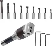 R8-F1 Boring Bar Kit Boring Heads R8 Shank Holder Set with 1/2inch Carbide Boring Bar for Manufacturing and Milling Workpiece Boring Tool