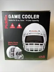 Ionchill PickSix Game Cooler Football Helmet 6 Can Mini Fridge White NEW