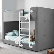 Universal Twin Over Full Bunk Bed Ladders 3 Step/4 Step/5 Step, Wall Mounted Wrought Iron Attic Loft Ladder Yopappol Emergency Fire Climbing Ladder for Dorm RV Roof Home Office, 100-300cm(260cm/102in)