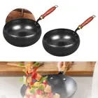 Iron Wok Multipurpose Manual Forging Flat Bottom for Hotel Home Restaurant