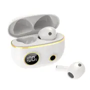 A-Bass Wireless Headphones Earphone TWS Bluetooth Earbuds Stereo Sound Sports Headset With Digital Display For Smartphone - White