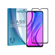 2 Pack MEZON Xiaomi Redmi 9C Full Cover Tempered Glass Screen Protectors