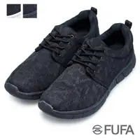 在飛比找momo購物網優惠-【FUFA Shoes 富發牌】網布彈力輕量慢跑鞋-黑/全黑