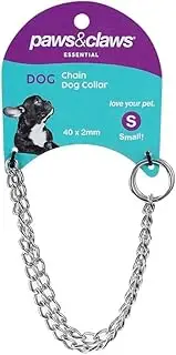 Paws & Claws Pet 40cmx2mm Chain Collar/Necklace Choker for Small Dogs Silver