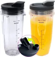 Replacement 24oz Nutri Ninja Blender Cup with Sip & Seal Lid BL450 BL454 BL456