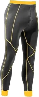 [Ouruikia] Men's Thermal Underwear Bottoms Sport Long Johns Base Layer Bottom Warmth Thermal Pants Leggings
