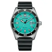Citizen Eco-Drive Aqua Dial Stainless Steel Dress Men's Dial (AW1760-14X)
