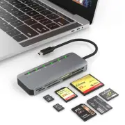 USB C Multi Card Reader 7-in-1 Aluminum SD/Micro SD/CF/MS/XD Card Reader, 5Gb...