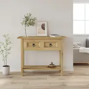 Hall Console Table Solid Wood Hallway 2 Drawer Storage Unit Corona Furniture