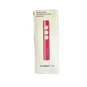 Wireless Presenter V9, 2.4GHz Up to 100 Ft Presentation Remote Rechargeable Red
