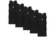 10 Pack Mens Cotton Blank Plain Basic Crew Neck Tank Top Singlet T-Shirt Bulk Sleeveless Classic Regular Fit