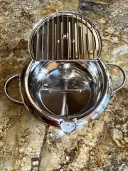 Deep Fryer Pot,304 Stainless Steel W/ Temperature Control & Lid, Deep Frying Pan