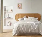 Vintage Design Natural 100% Linen Quilt Cover Set