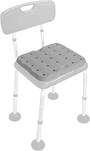 KMINA - Shower Seat Cushion Waterproof (15.5”x12.5”x1.3”, Stool not Included), Bath Seat Cushion for Elderly, Bath Chair Cushions for Seniors, Kneeling Pads, Stadium Seat Cushion - Made in Europe