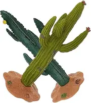 2 Pack Artificial Cactus Model Mini Fake Cacti Plants Live Garden Tank Decor Home Cactus Adornment