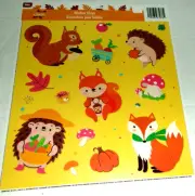 FALL/THANKSGIVING Window Clings ~ FOREST ANIMALS
