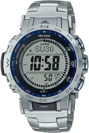 CASIO PRO TREK PRW-31YT-7JF Solar Atomic Radio Titanium Band Digital Men`s Watch