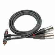 10 ft dual RCA right angle Male Stereo Plug to 2 XLR Male Y Splitter audio Cable